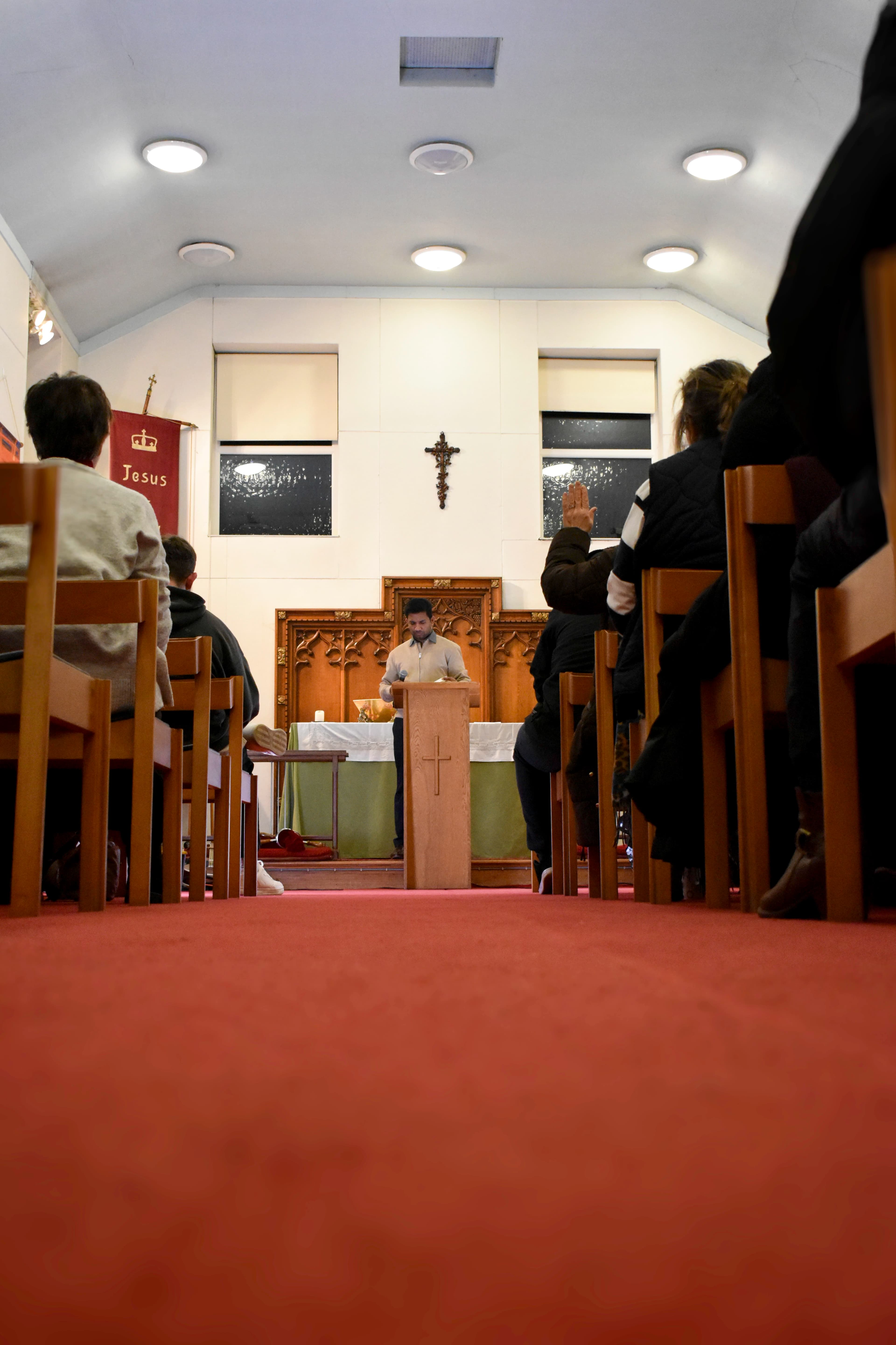 Pastor Prince preaching during a worship service at our Church in Liverpool