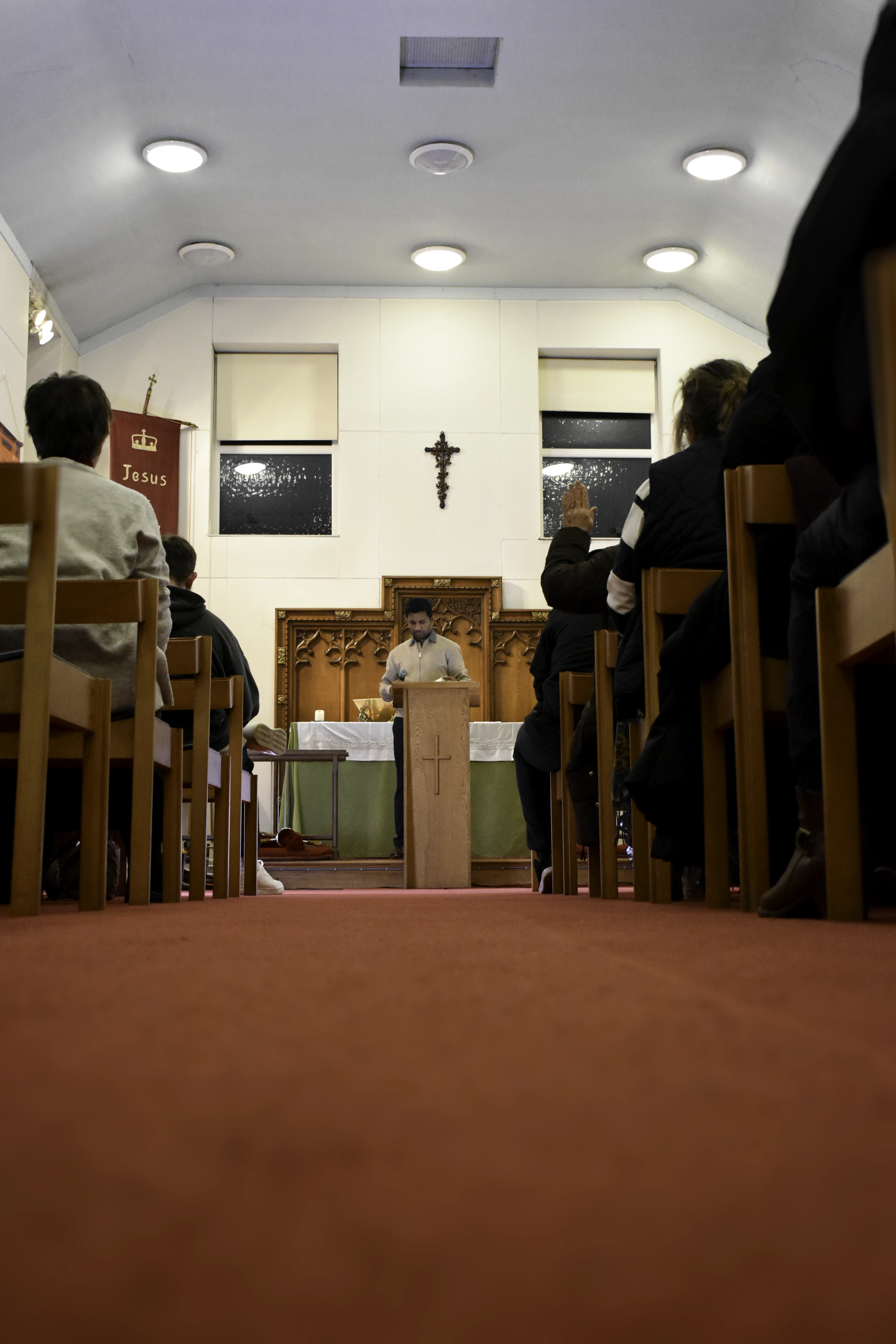 Pastor Prince preaching during a worship service at our Church in Liverpool